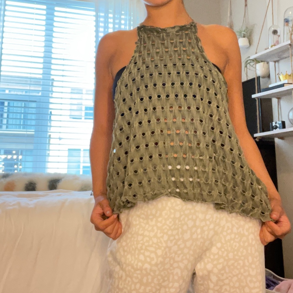 Green tank top